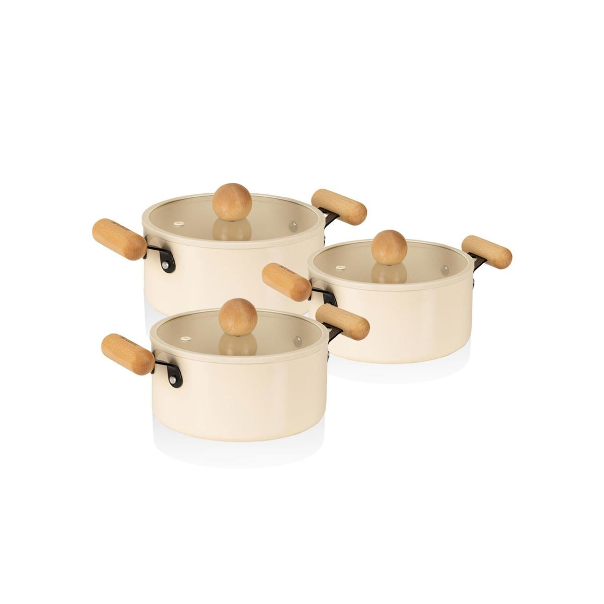 The Mia Cucina Di Mia İndüksiyon Tabanlı Seramik Tencere Seti 6 Parça