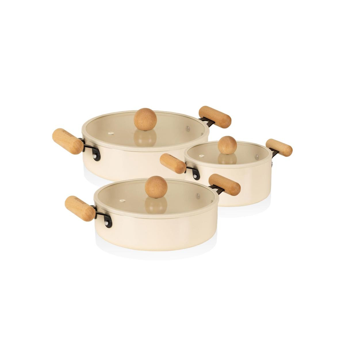 The Mia Cucina Di Mia İndüksiyon Tabanlı Seramik Tencere Seti 6 Parça