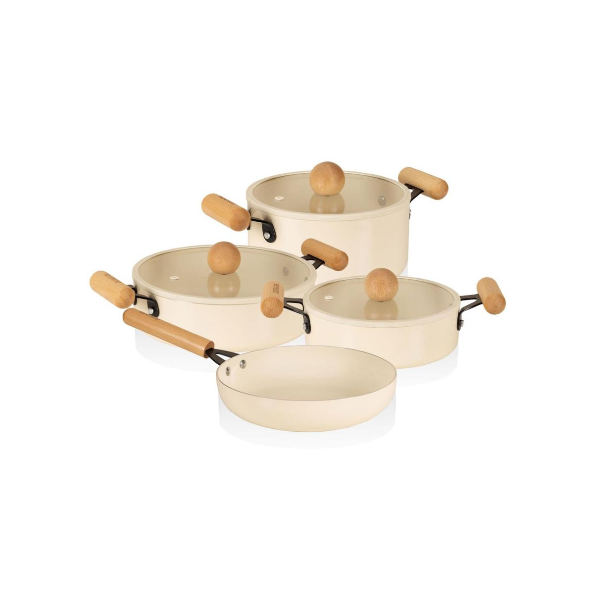 The Mia Cucina Di Mia İndüksiyon Tabanlı Seramik Tencere Tava Seti 7 Parça