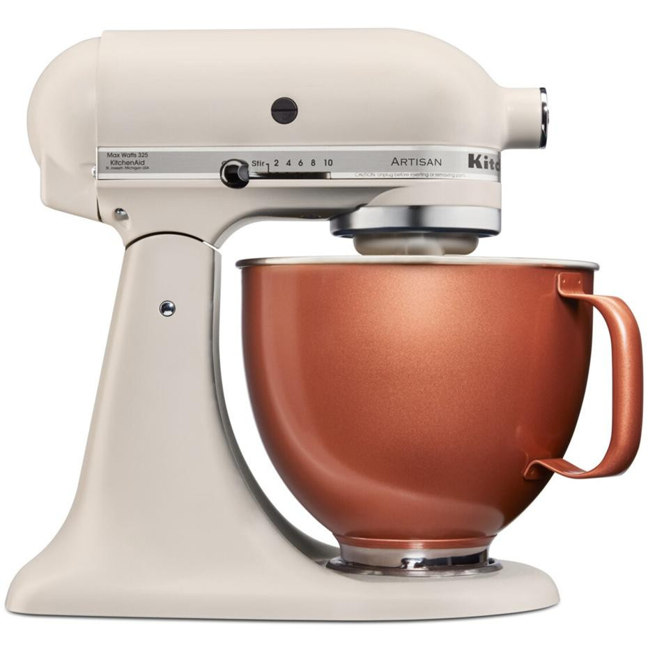 KitchenAid Ciotola Metallica Rame Perlato 4,8L – Per Robot KitchenAid 4.3L E 4.8L, Acciaio Inox Con Impugnatura