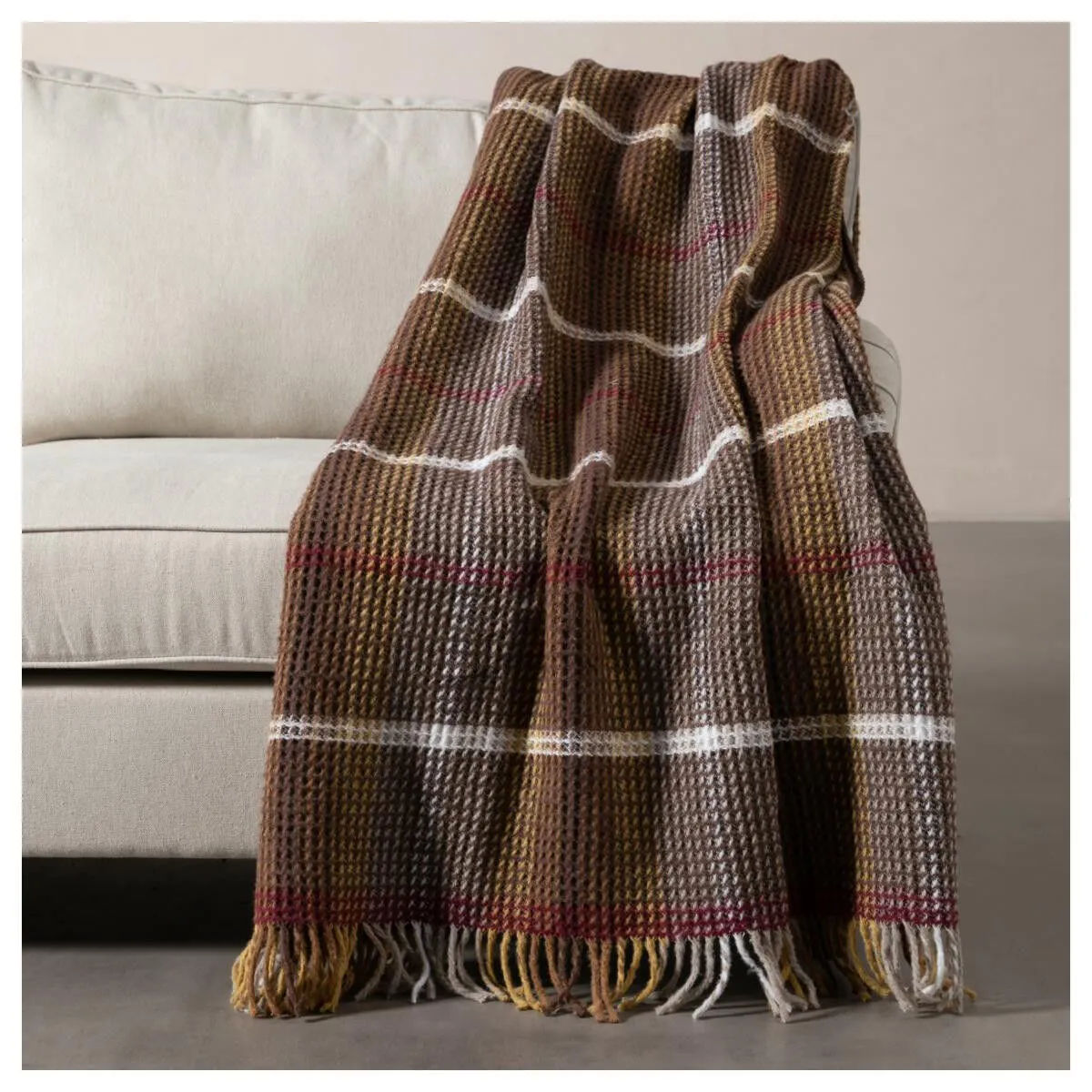 Mudo Home Oxford Scotch Battani̇ye Bej Hardal 150x200