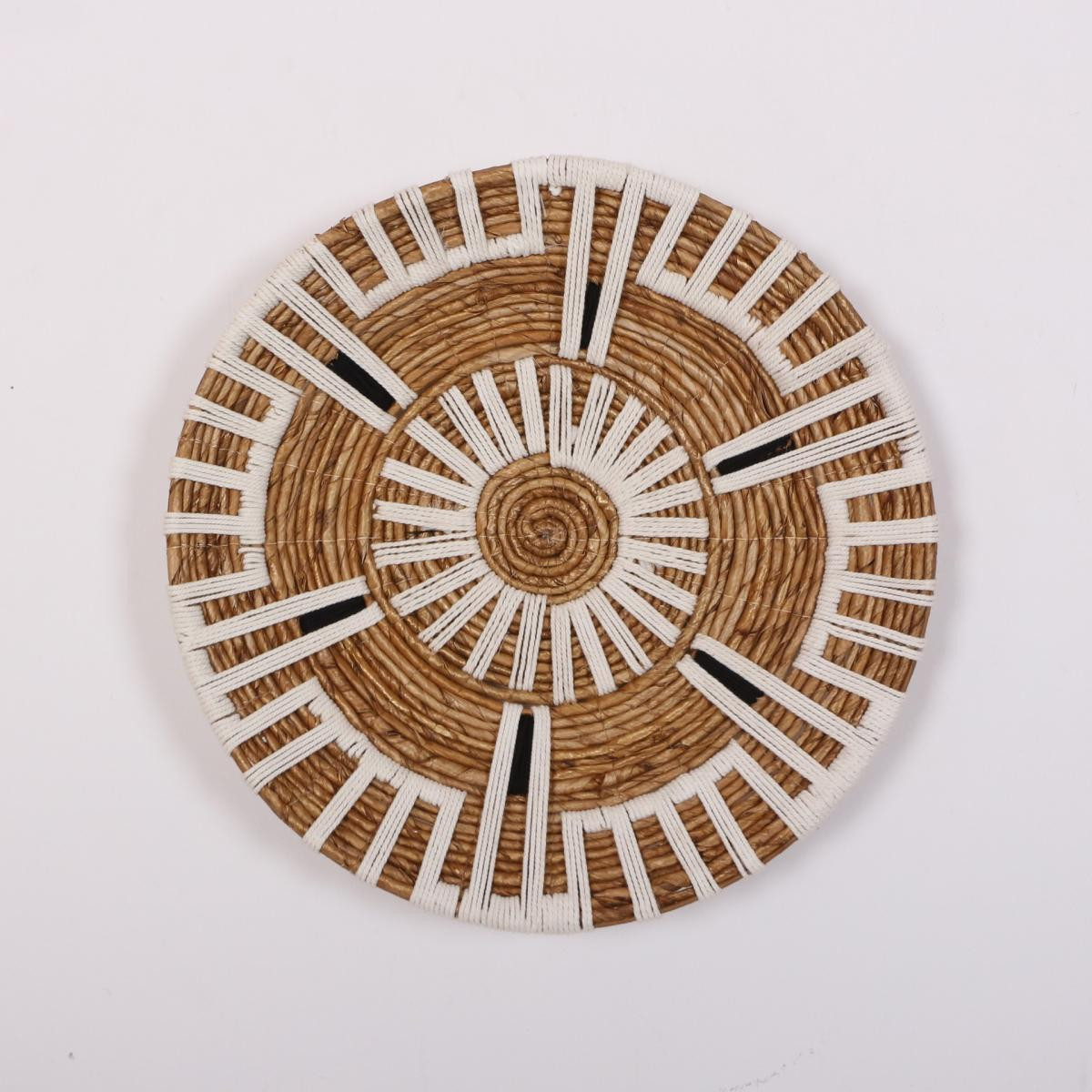 Mylamp Aspendos 50x12 cm Çap- Doğal Abaka Duvar Tabağı