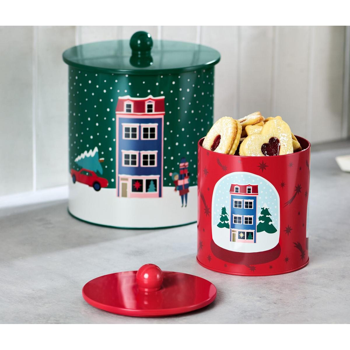 Tchibo Kurabiye Saklama Kutusu, 2 Li Set