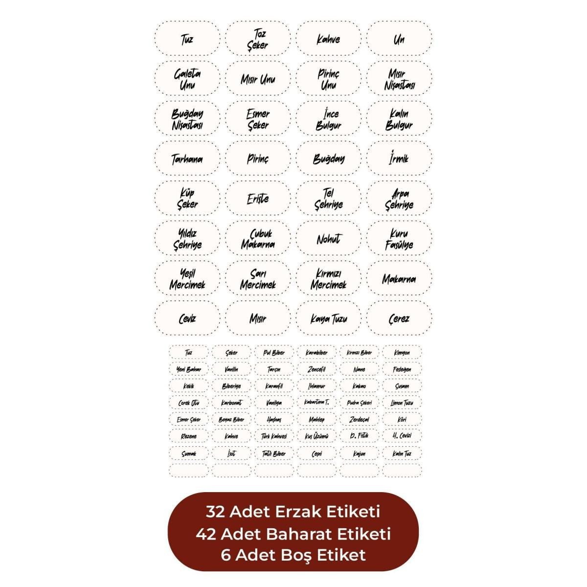 Vienev 80 Adet Erzak Ve Baharat Etiketi
