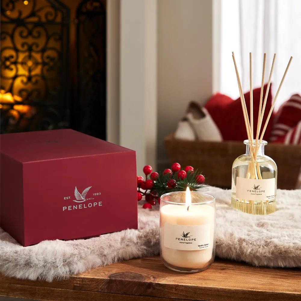 Penelope Yılbaşı Vanilla Velvet Kutulu Hediye Seti (oda Kokusu & Mum)