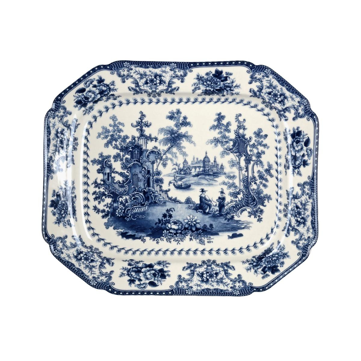 Lucky Art Florantine Sunum Tabaği 31cm Mavi