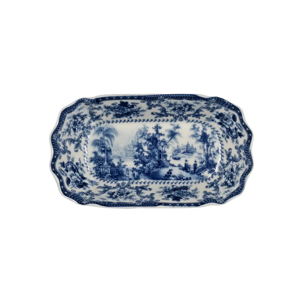 Lucky Art Florantine 17cm 2li Sunum Tabak Seti Mavi