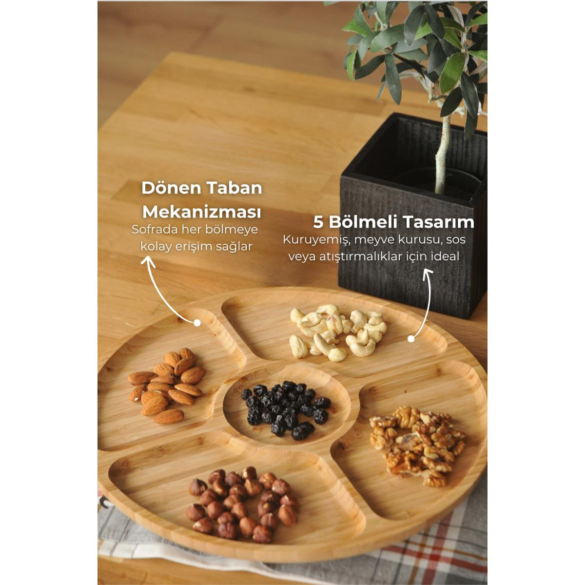 Bambum Victoria – Dönen Servis Tabağı Büyük 33cm