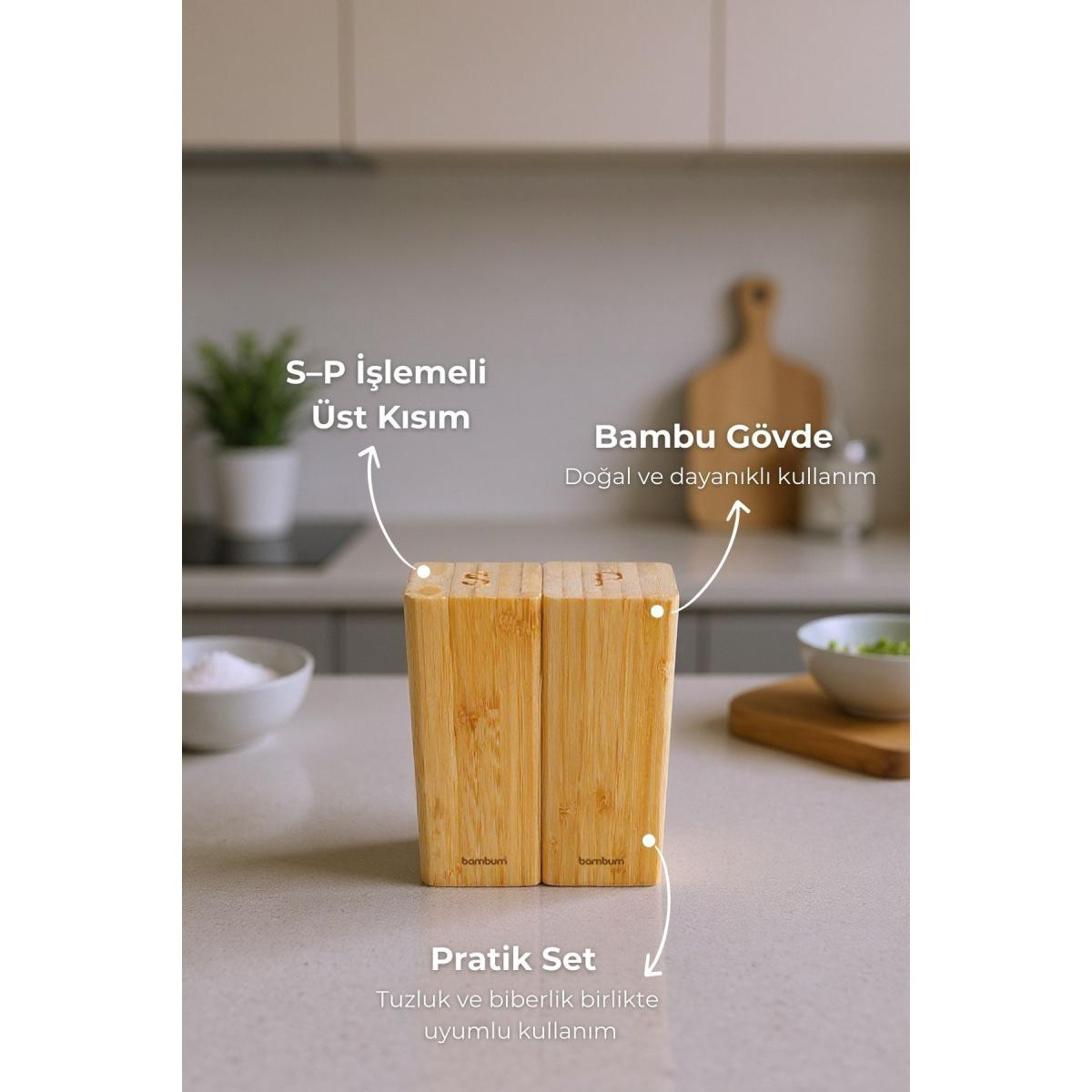 Bambum Twin 2'li Tuzluk Biberlik