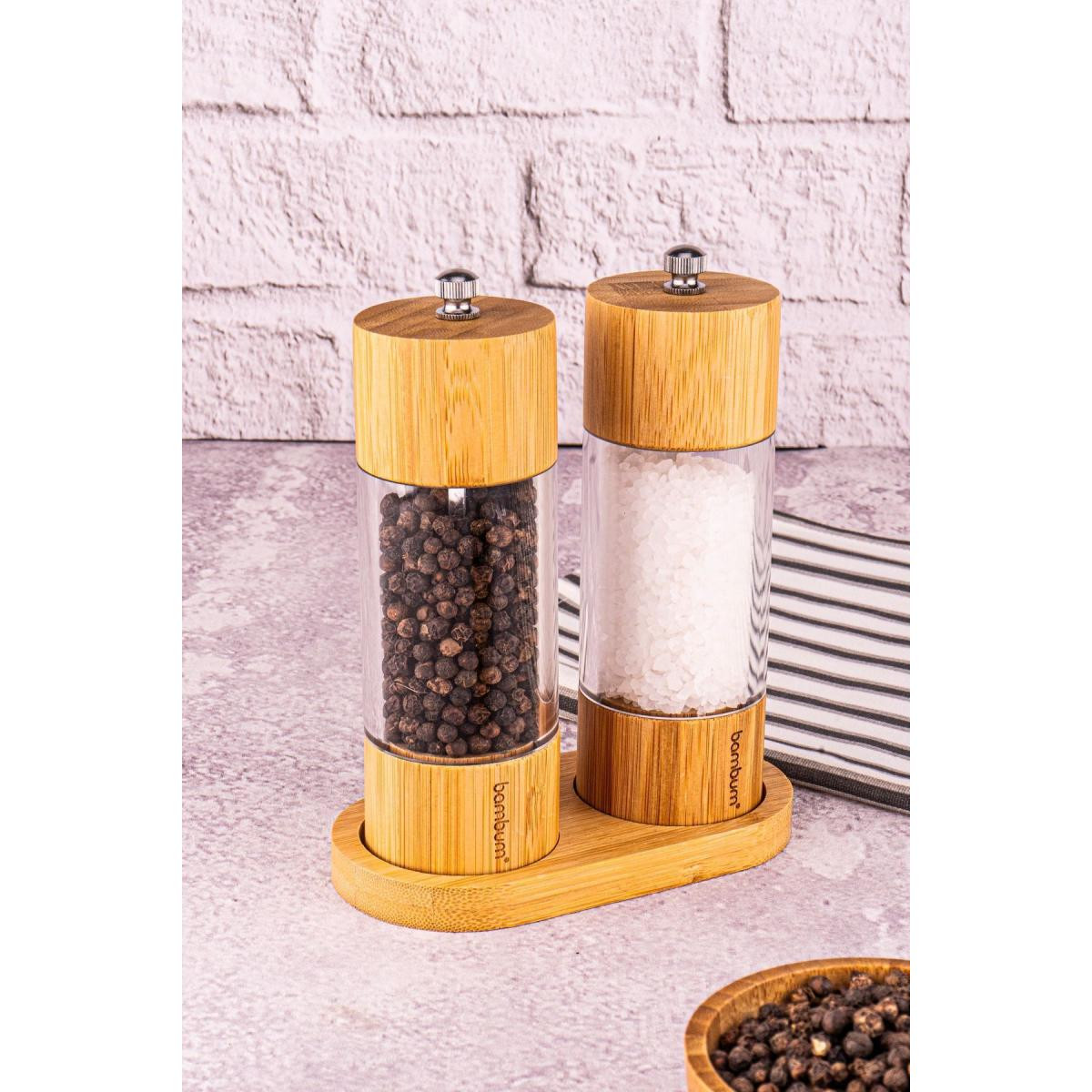 Bambum Pepper 2’li Tuz & Karabiber Öğütücü Set