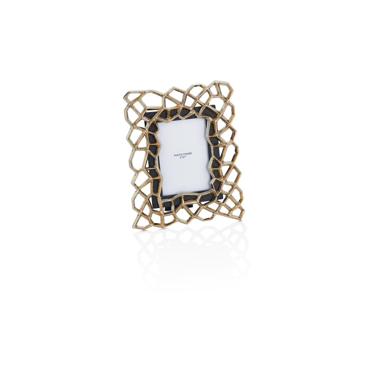 Cornella Pillar Antik Gold Siyah Metal Çerçeve Büyük En:33cm X Boy:39 Cm