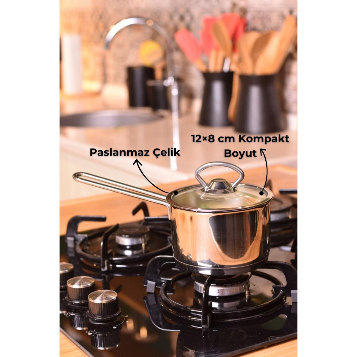 Bambum Poppy - Kaçerola Paslanmaz Çelik 12x8 Cm B3059