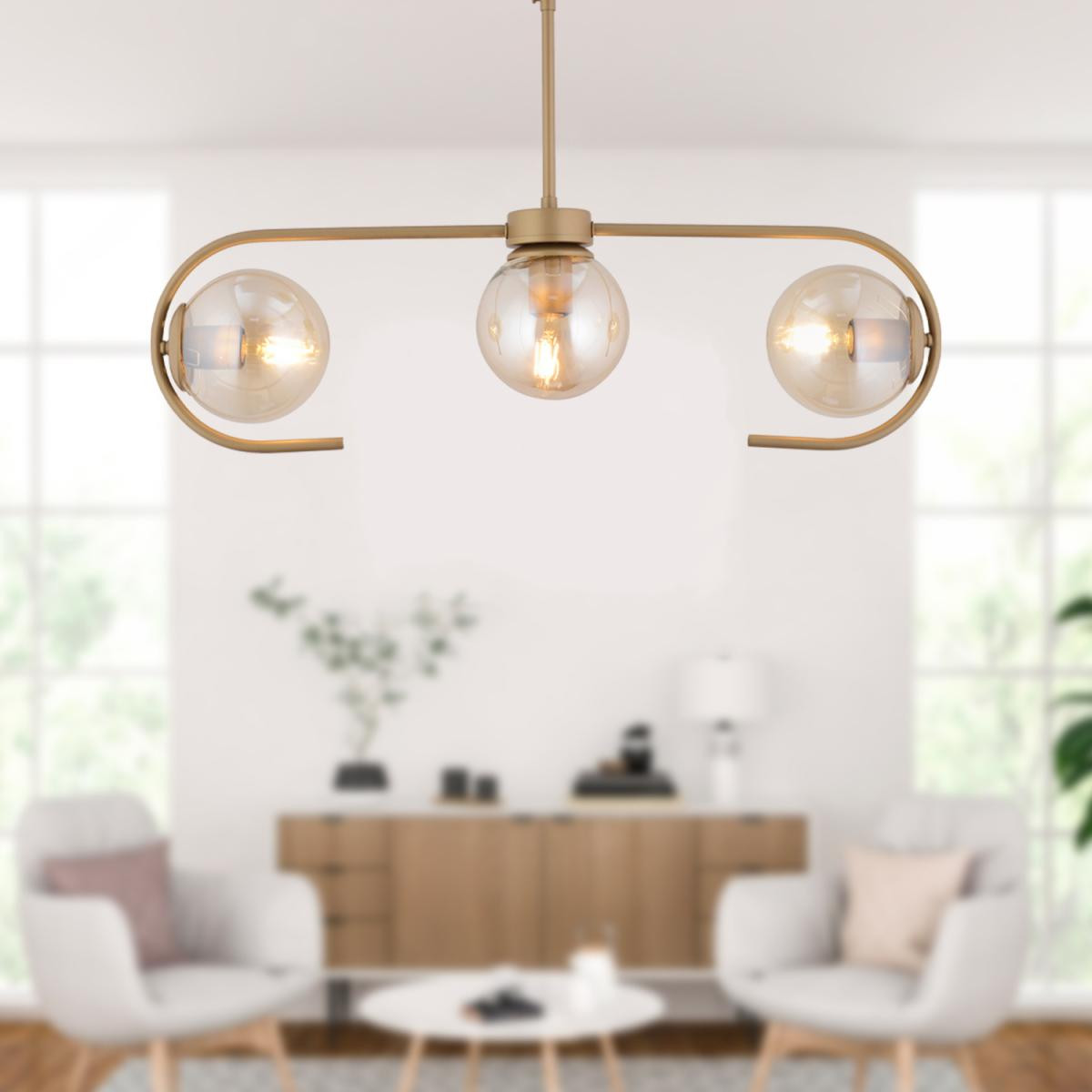 Apliqa Diaspor 3'lü Sıralı Eskitme Modern Sarkıt Genç Odası Yatak Odası Retro Salon Avize