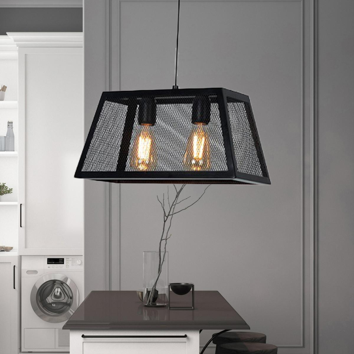 Apliqa Sılver 2 Li Küp Spor Modern Retro Sarkıt Mutfak Salon Avize