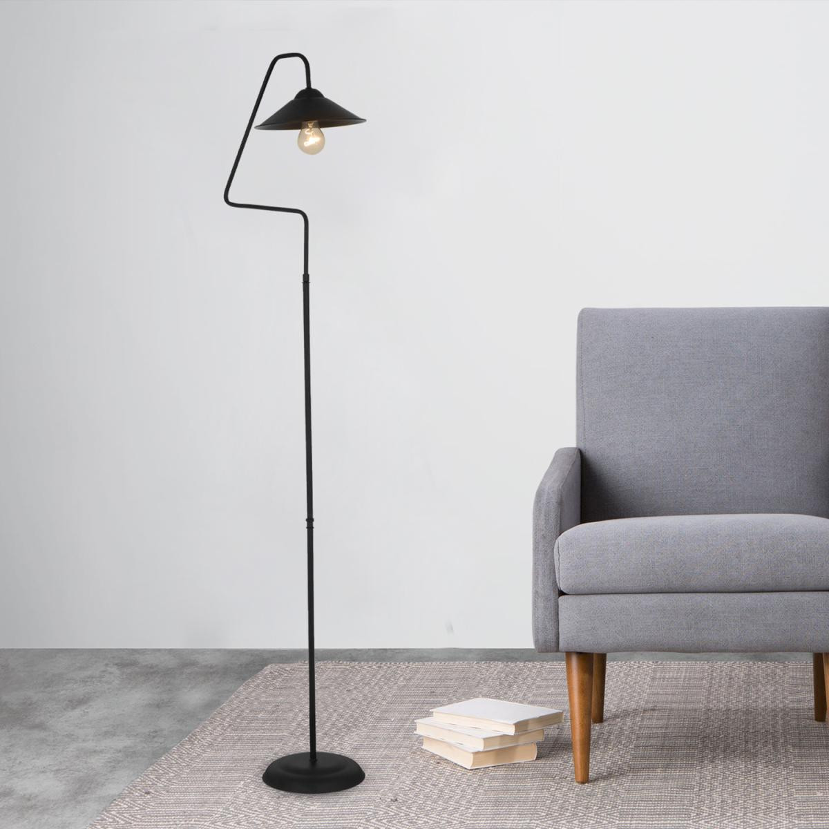 Apliqa Helga Siyah Modern Tasarım Retro Metal Lambader