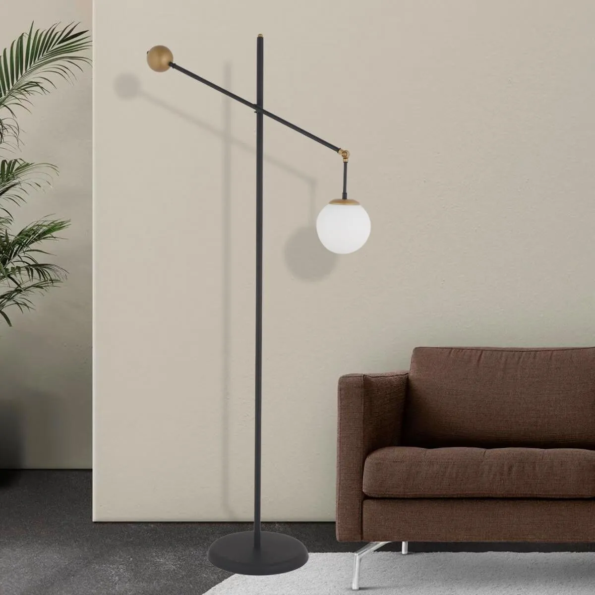 Apliqa Thunder Siyah Eskitme Metal Kafe Restoran, Salon, Oturma Odası Köşe Lambader