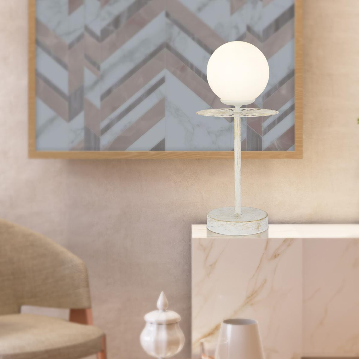 Apliqa Rakes Beyaz Silme Abajur Salon-yatak Odası Modern Tasarım Masa Lambası