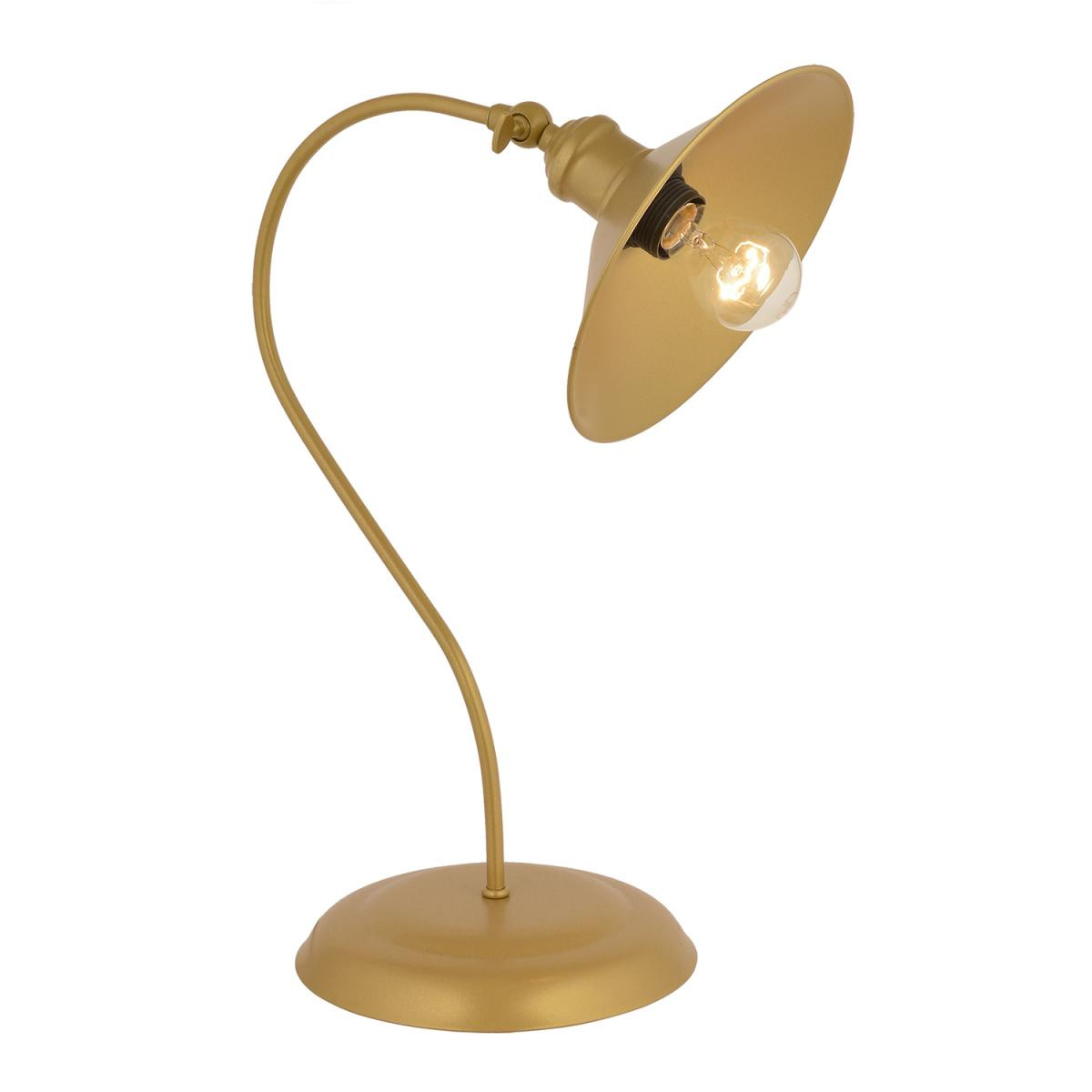 Apliqa İklim Gold Retro Tasarım Modern Çalışma Masası Lambası