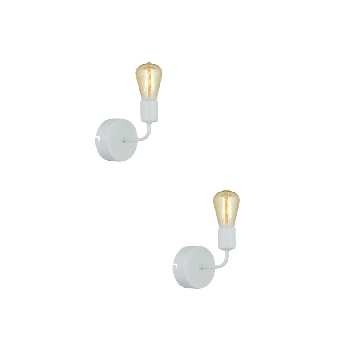 Apliqa Core Beyaz 2'li Aplik Seti Yatak Odası-yatak Başı,cafe,restoran Için Duvar Lambası