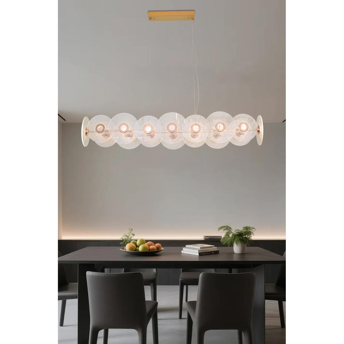 Apliqa Vetro 18'li Sıralı Led Salon Avize