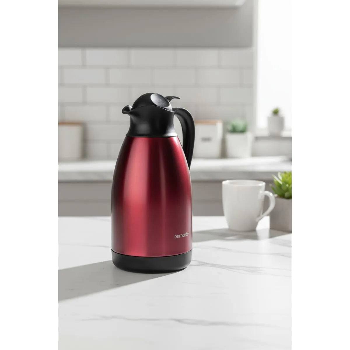 Bernardo Grandio Çelik Termos Kırmızı 2 Litre