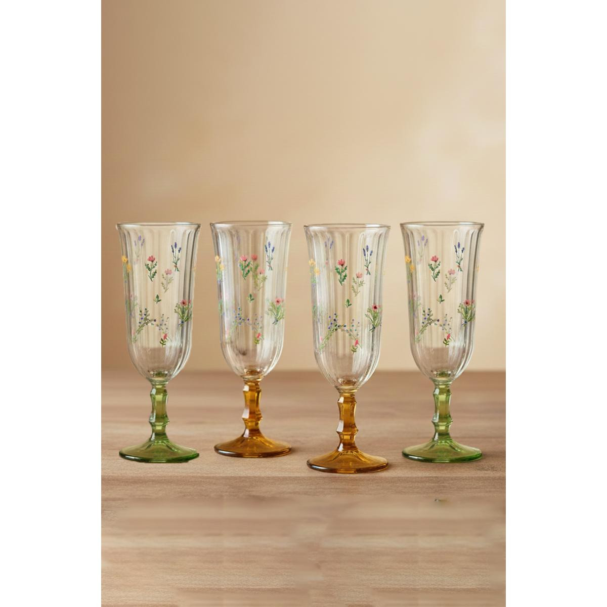 Rakle Botanical 4'lü Kahve Yanı Bardağı Seti 120 Cc