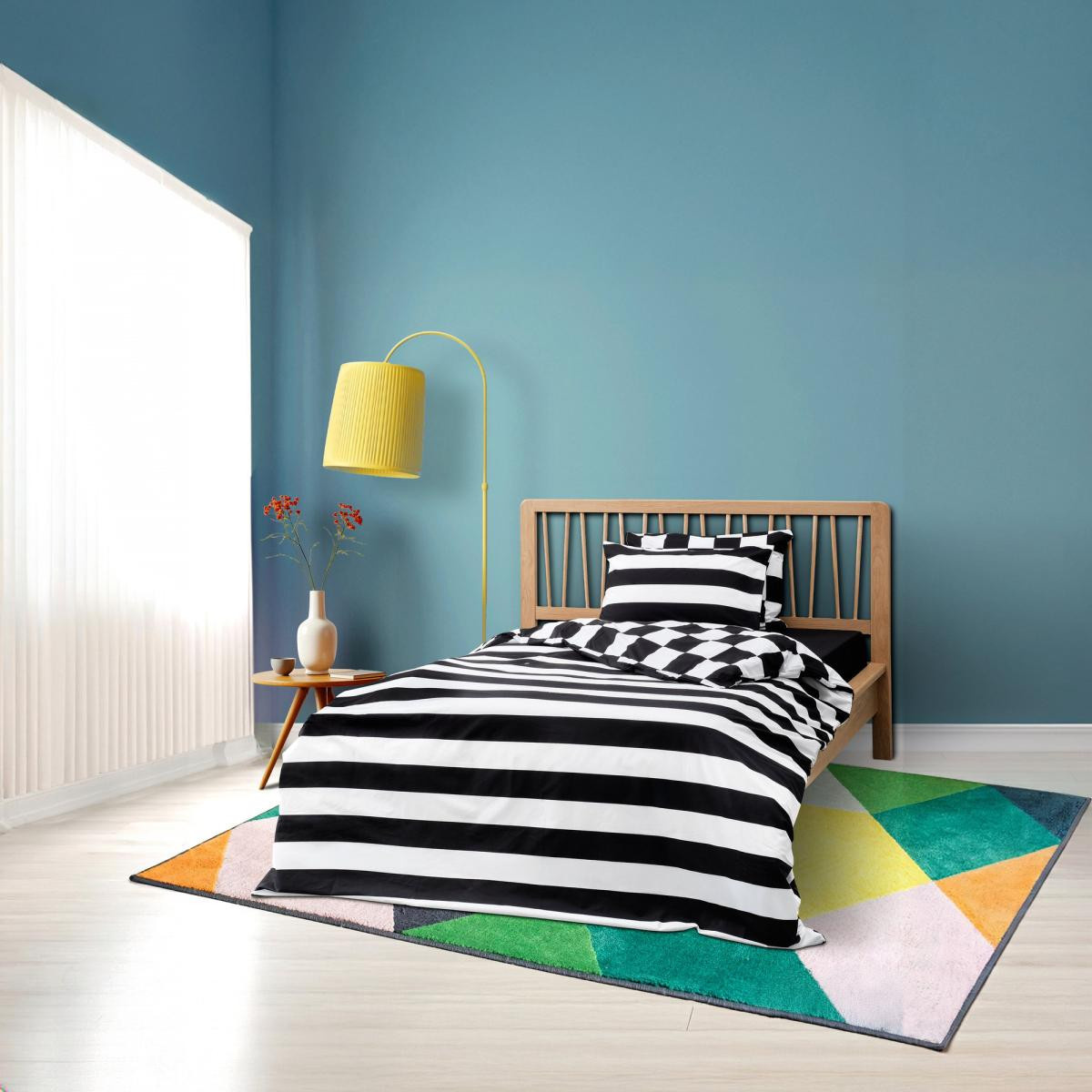 Cozy Home mono Tek Kişilik Lastikli Çarşaflı Nevresim Takımı Code Siyah