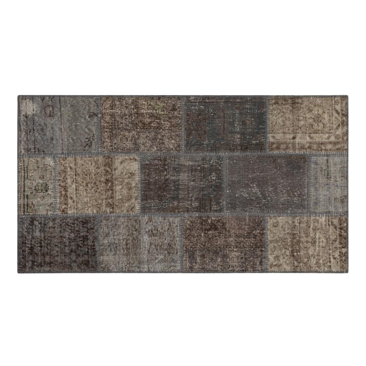 Mudo Home Li̇ma Gri̇ Patchwork Ki̇li̇m 80x150