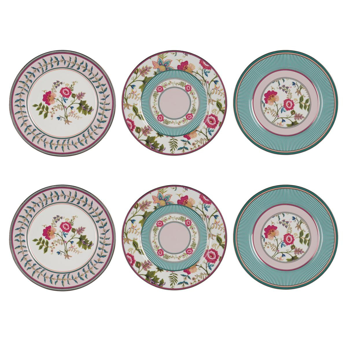 Lucky Art Florine Bone 20 Cm 6lı Tabak Seti