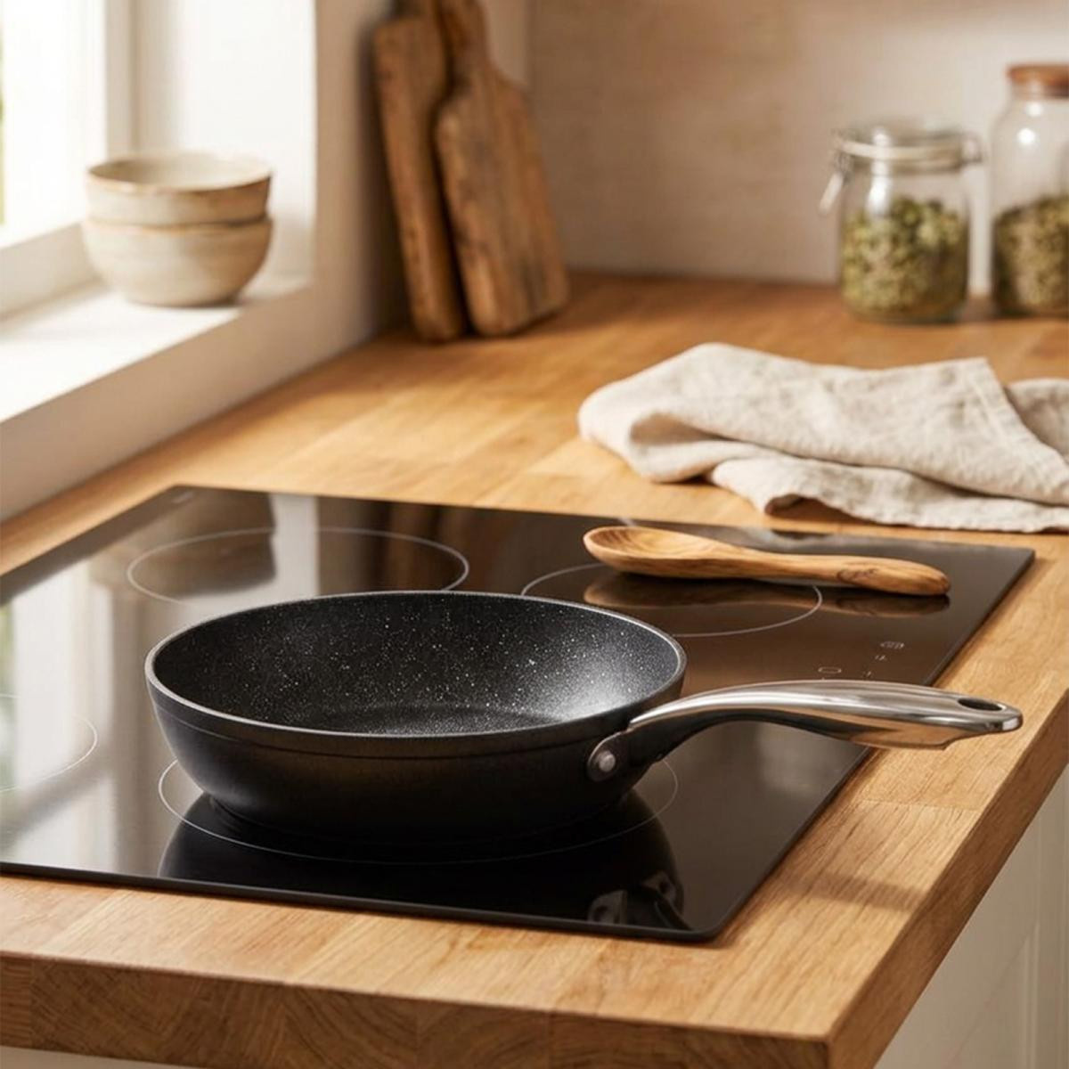 Bernardo Chef Line Granit Tava Siyah 22cm