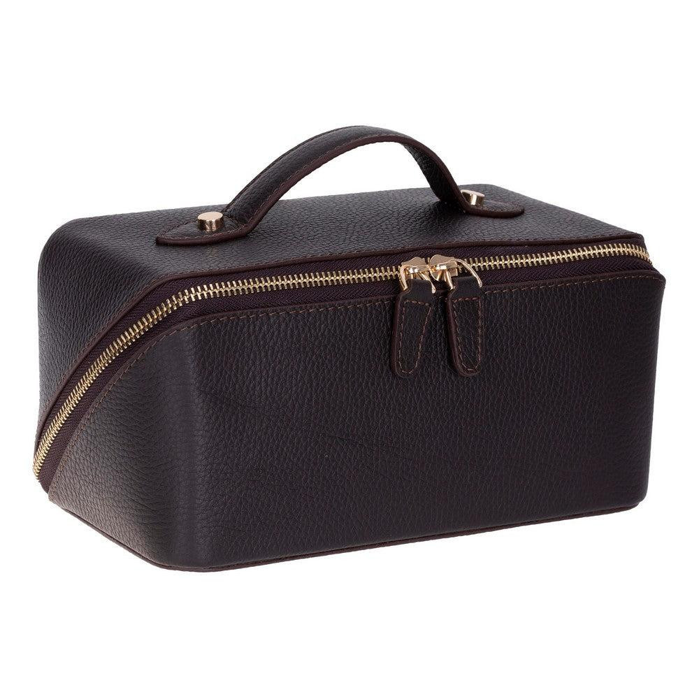 Bloominbag Ella Terra Espresso Brown Deri Seyahat Ve Makyaj Çantası