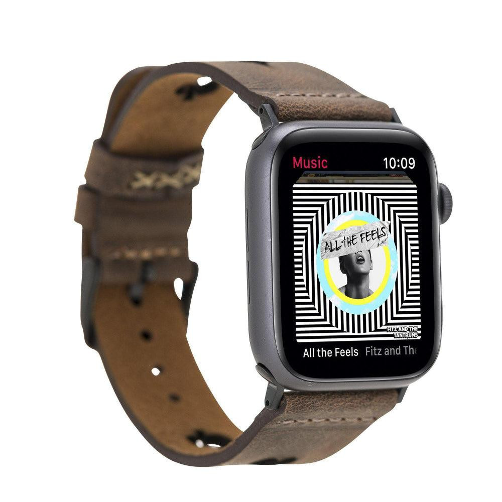 Bloominbag Valais Espresso Brown Leather Apple Watch Kordon-44/45/46/49mm