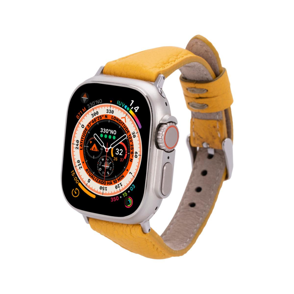 Bloominbag Bloomband Signature Butter Yellow Leather Apple Watch Band - 44/45/46/49mm
