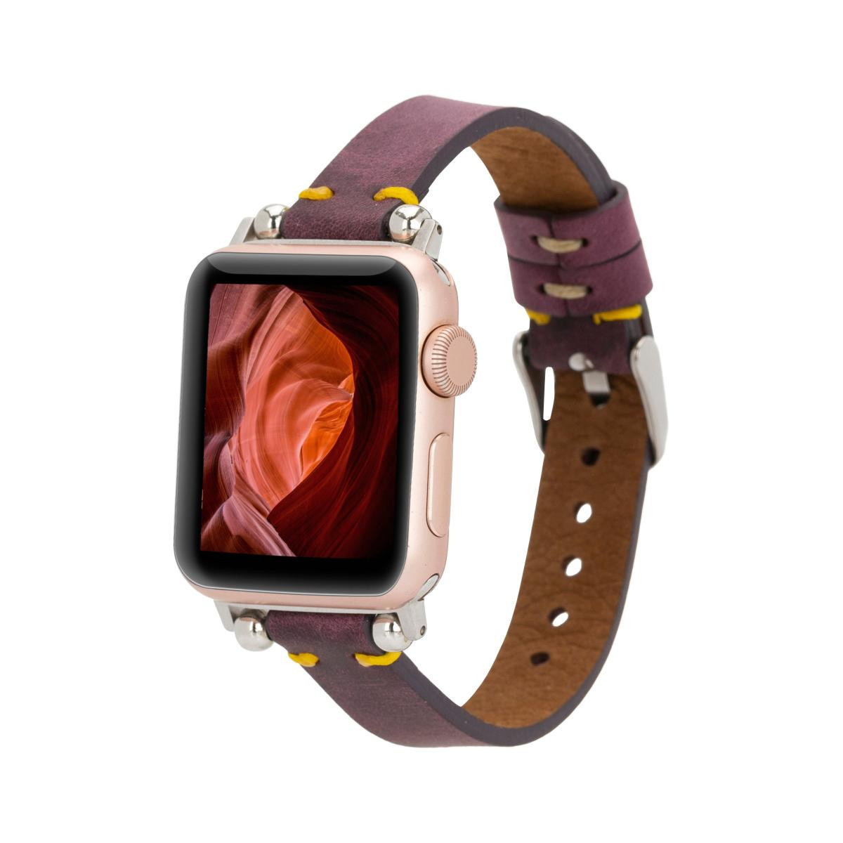 Bloominbag Bloomband Signature Mulberry Bloom Leather Apple Watch Band - 44/45/46/49mm