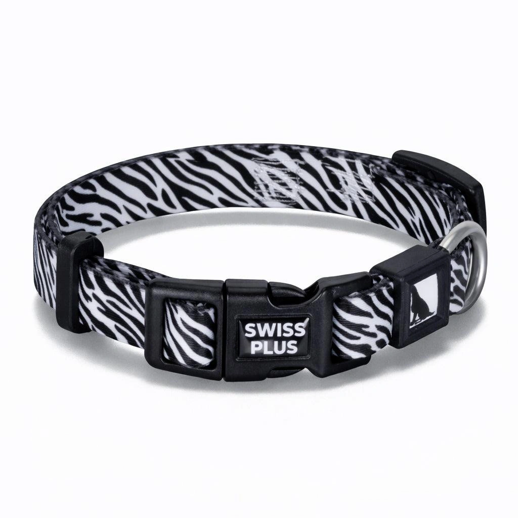 Bloominbag Swissplus Urban Paws Zebra Noir Recycled Köpek Tasması - 20 Mm