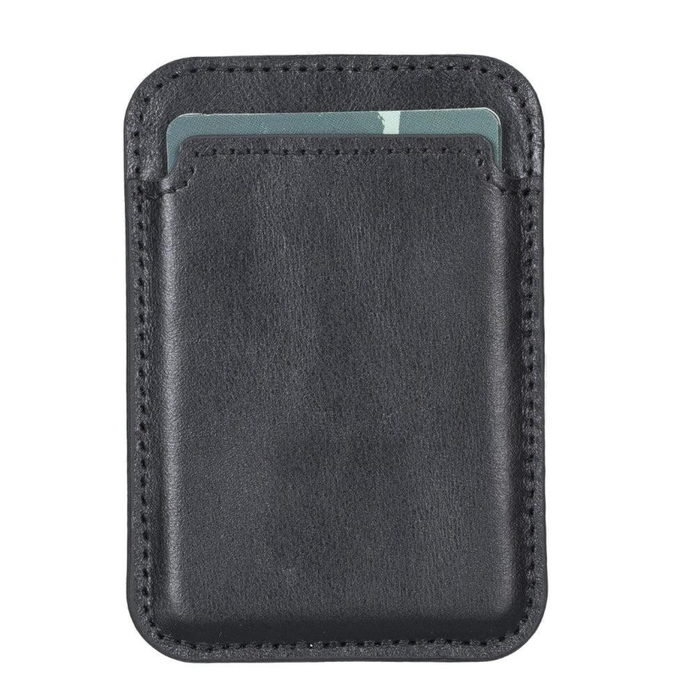 Bloominbag Snapé Noir Black Mıknatıslı Deri Telefon Kartlık