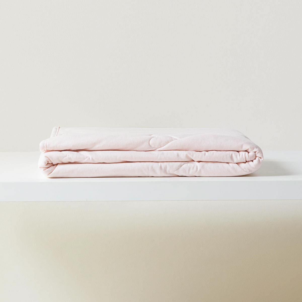 Ocean Home Textile %100 Pamuk Penye Pembe Kalp Nakışlı Bebek Çok Amaçlı Örtü 90 X 120 Cm