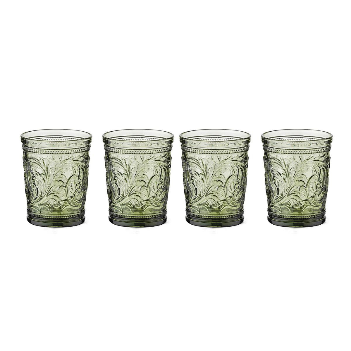 Lucky Art Violette 4’lü Yeşil Cam Su Bardak Seti 300 Ml