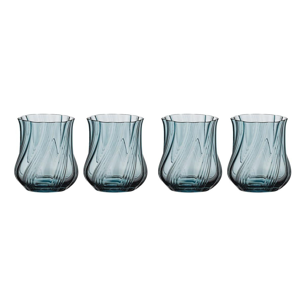 Lucky Art Luzia 4’lü Cam Mavi Su Bardağı Seti 350 Ml