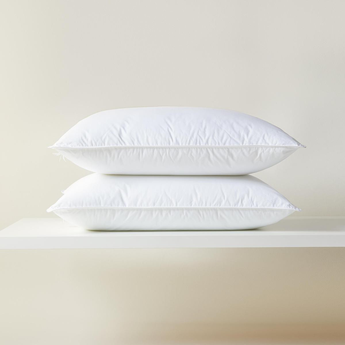 Ocean Home Textile 2'li %100 Pamuk Kumaş Kaz Tüyü Konforunda Saten Biyeli 900 Gr Mikrojel Yastık Seti 50 X 70 Cm
