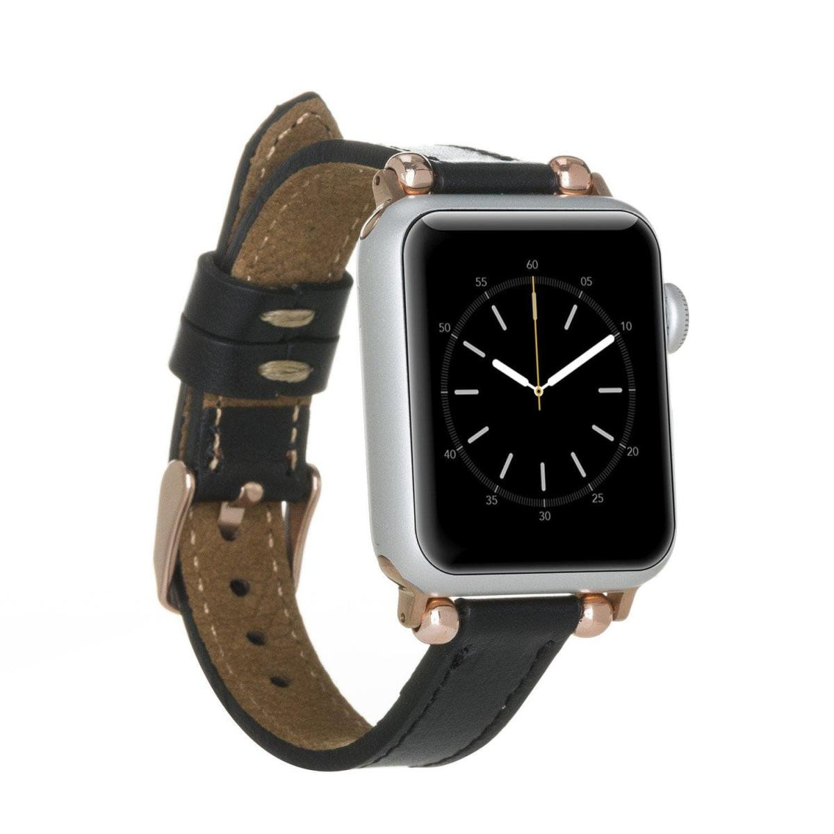 Bloominbag Avilla Noir Black Deri Apple Watch Band (44/45/46/49mm)