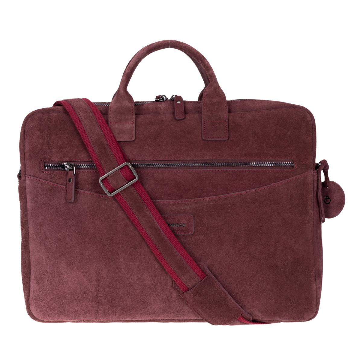 Bloominbag Burgundy Still Hakiki Süet Deri 15-16 Inç Macbook/laptop Çantası