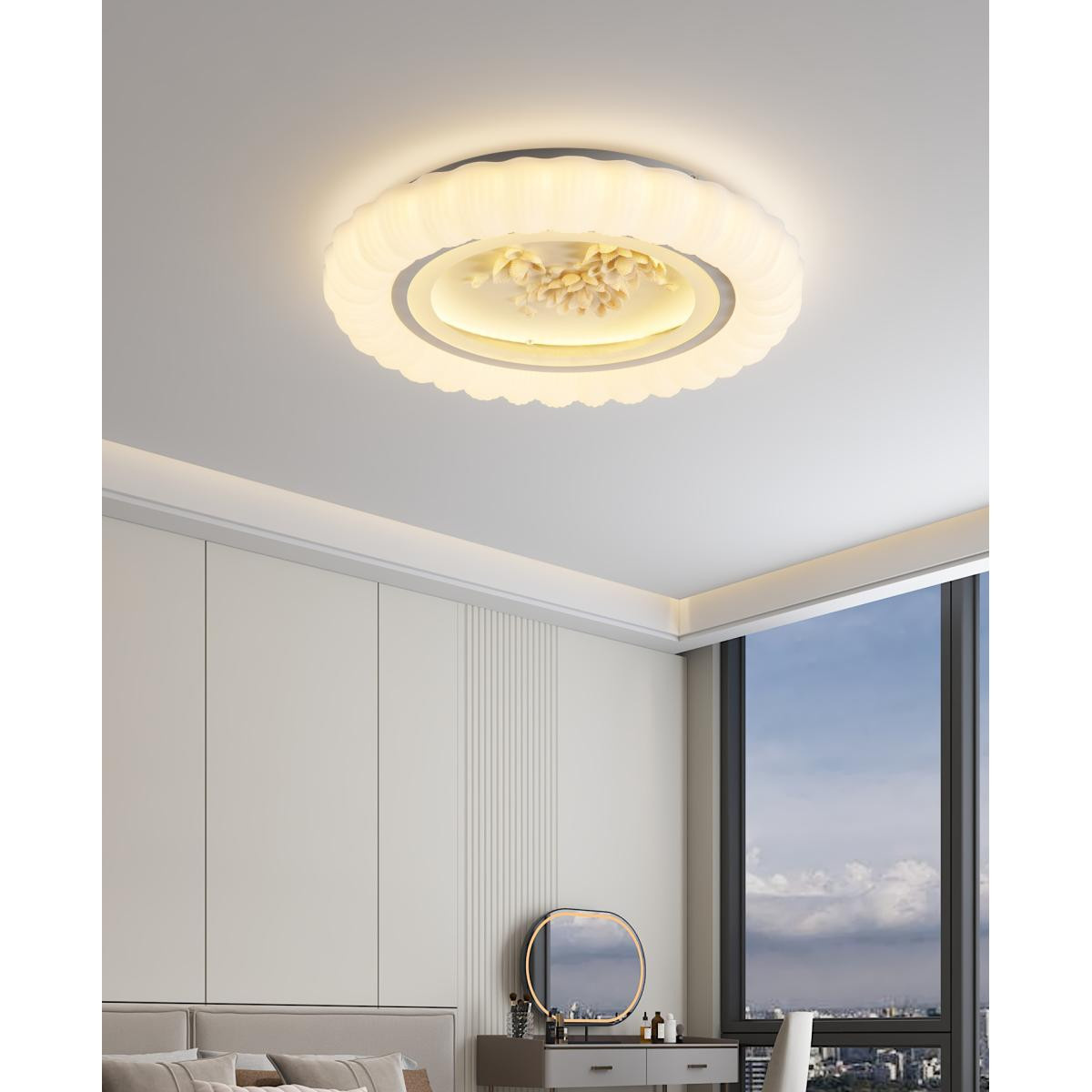 Apliqa Gavin Beyaz 160 Watt Plafonyer 3 Renkli Led Avize