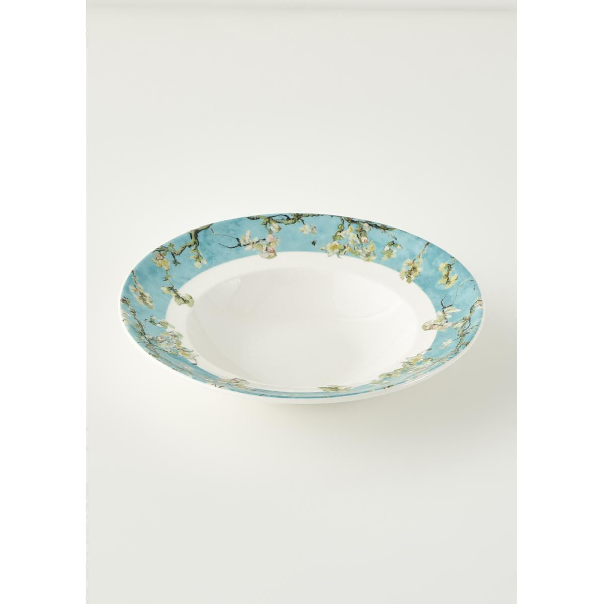 Bella Maison Van Gogh Almond Blossom Porselen Makarna Tabağı Turkuaz (27 Cm) Mavi
