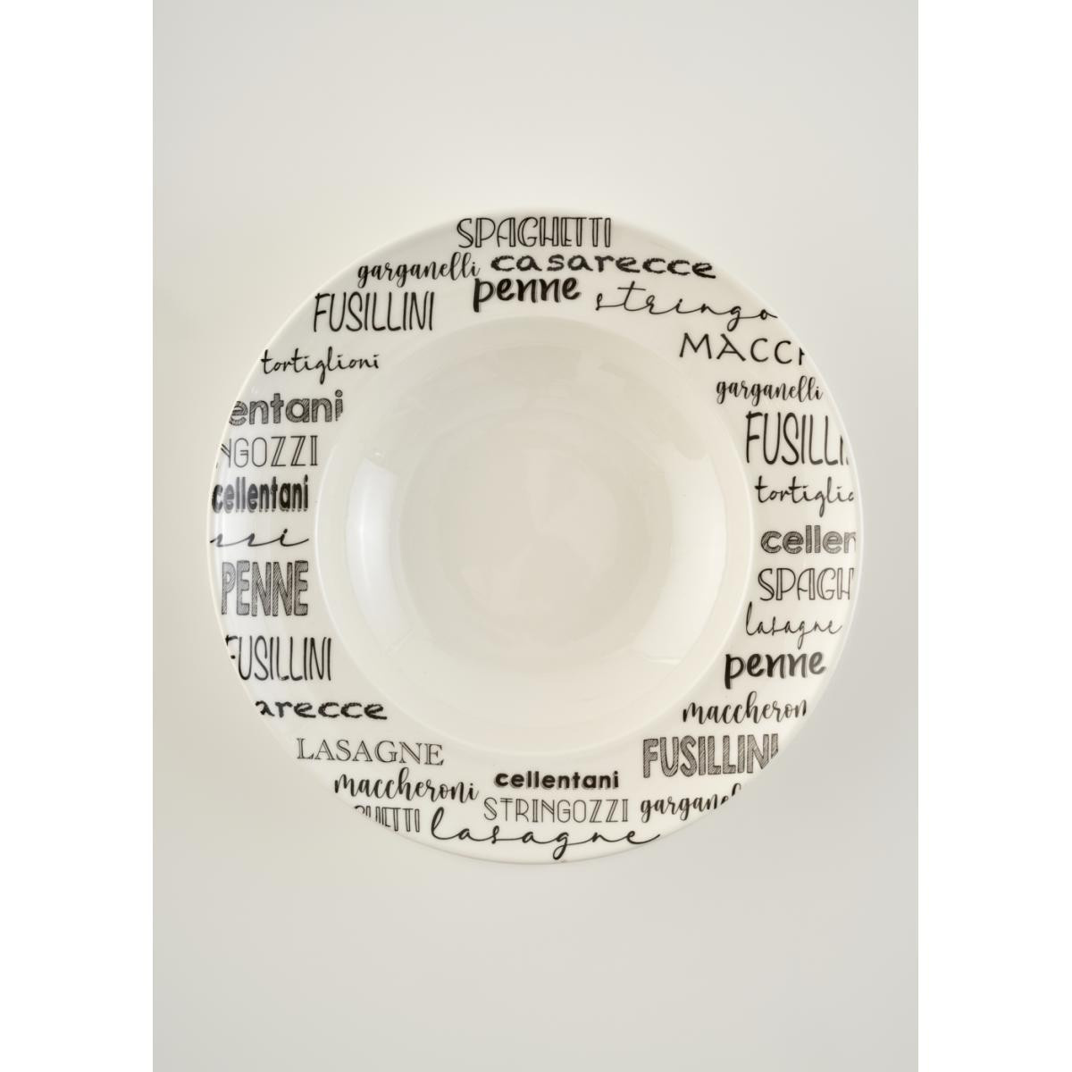 Bella Maison Alfredo Porselen Makarna Tabağı Siyah (28 Cm) Siyah