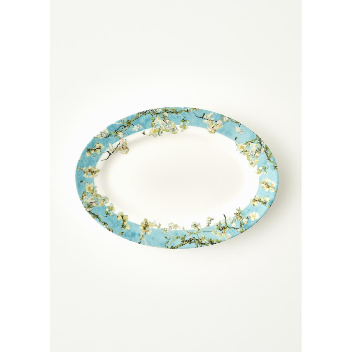Bella Maison Van Gogh Almond Blossom Porselen Sunum Tabağı Turkuaz (25 Cm) Mavi