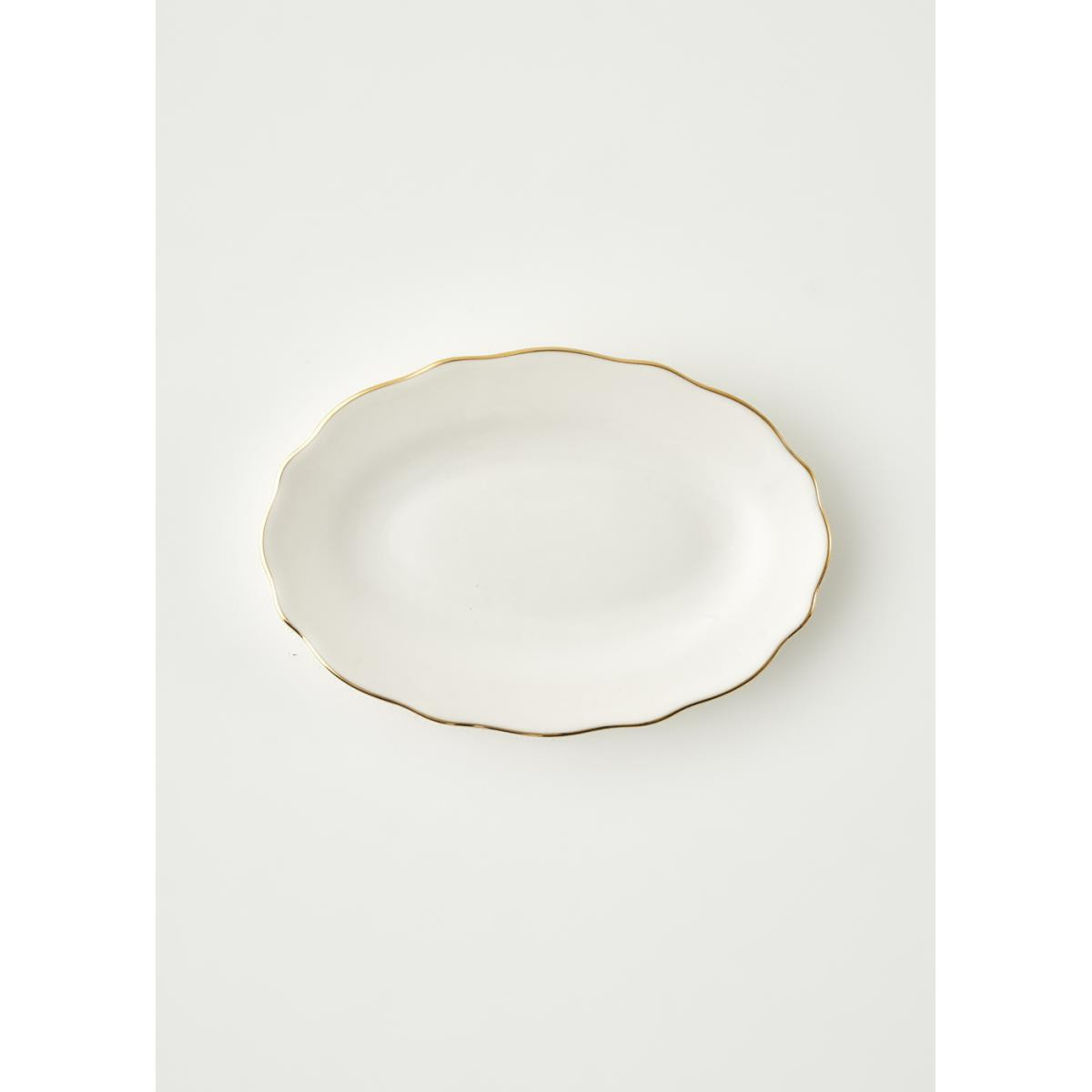 Bella Maison Victoria Porselen Sunum Tabağı Gold (25 Cm) Gold