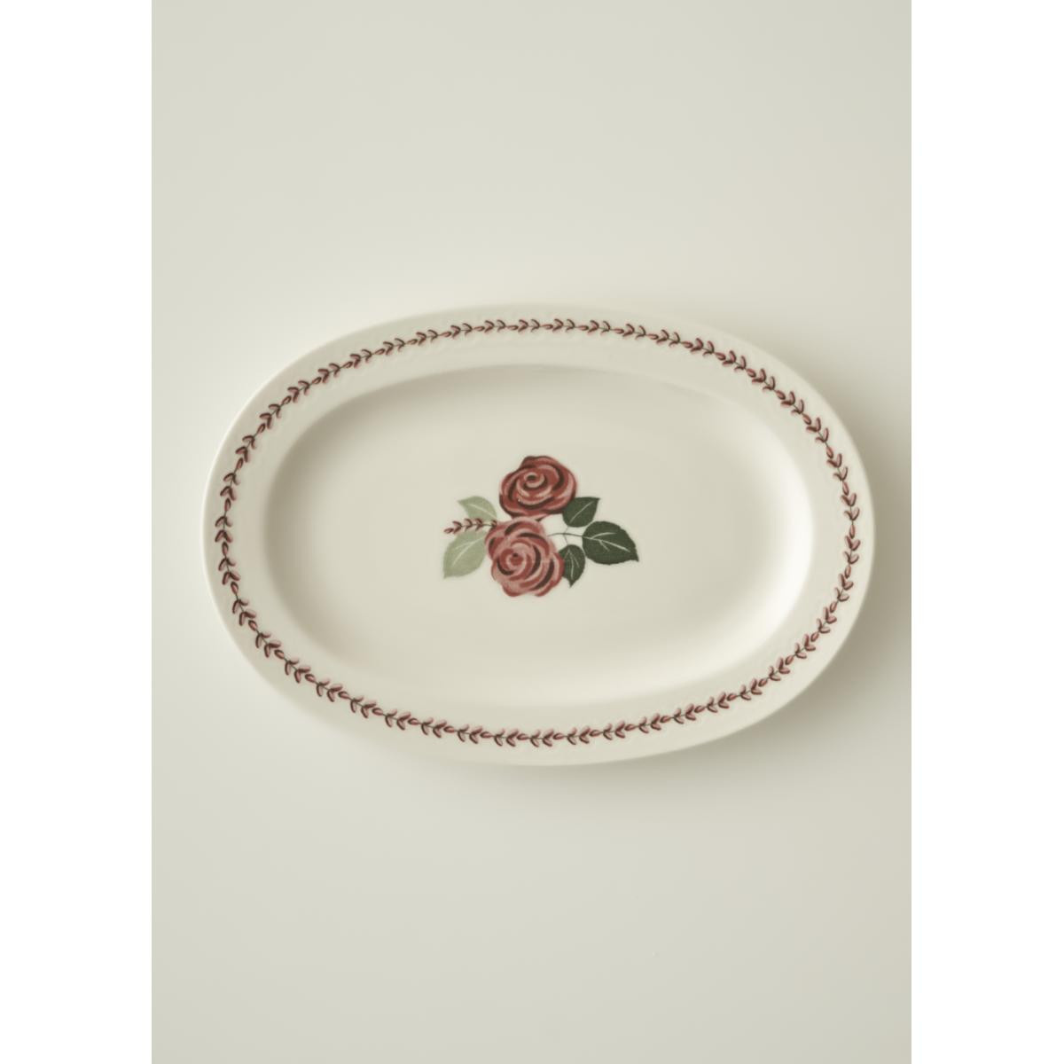 Bella Maison Rose Porselen Sunum Tabağı (30 Cm) Çok Renkli
