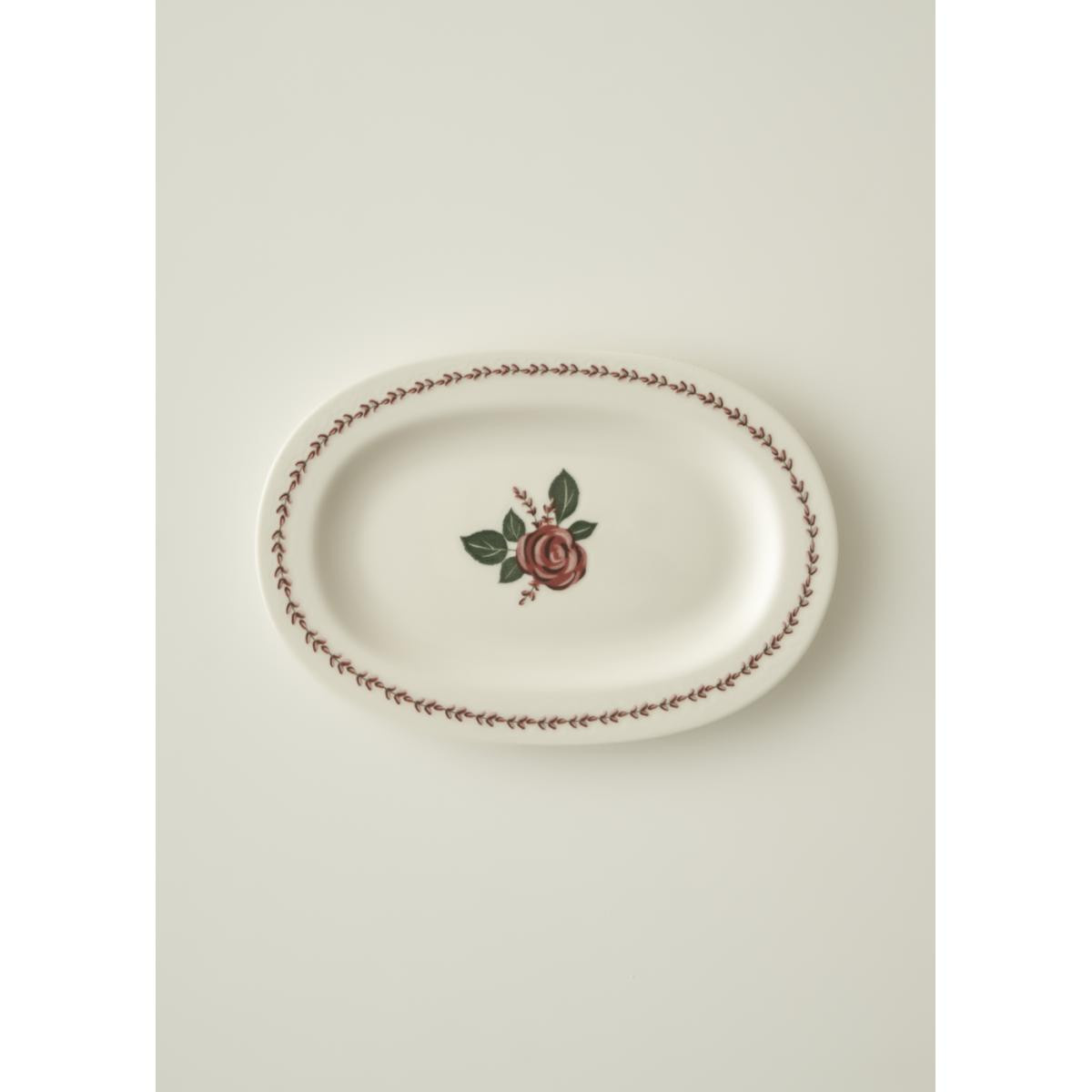 Bella Maison Rose Porselen Sunum Tabağı (25 Cm) Çok Renkli