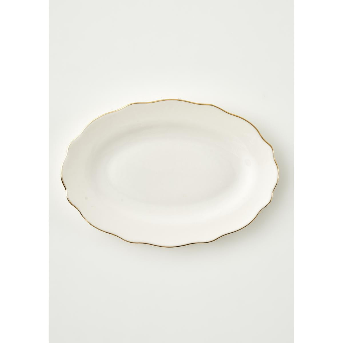 Bella Maison Victoria Porselen Sunum Tabağı Gold (30 Cm) Gold